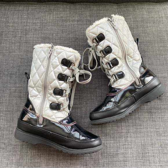 WINTER SNOW BOOT SPORTO Waterproof QUILTED FUAX FUR LINED Boots - Picture 4 of 11